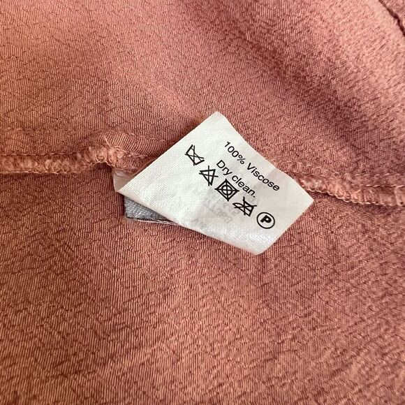 Madewell Blush Pink Lace Up Tassel Peasant Blouse size M - Picture 7 of 7